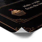 Elegante Pierrot Zwart en Wit Poster (Hoek)