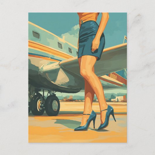 Elegante piloot van de Jet Briefkaart (Voorkant)