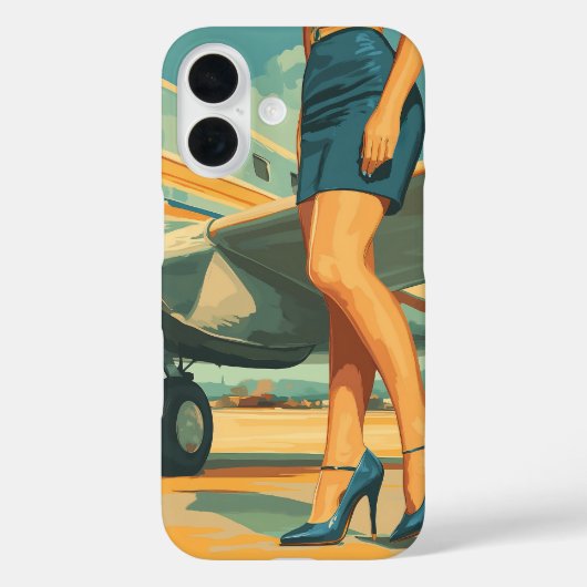 Elegante piloot van de Jet Case-Mate iPhone Case (Achterkant)