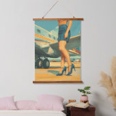 Elegante piloot van de Jet Hangend Wandkleed (Slaapkamer)