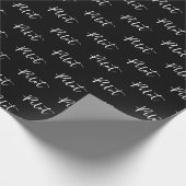 Elegante Pilot Brush Script Typografie Cadeaupapier (Hoek)