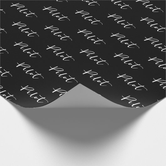 Elegante Pilot Brush Script Typografie Cadeaupapier (Hoek)