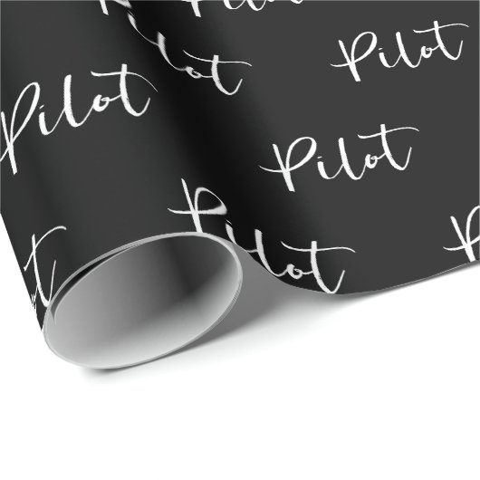 Elegante Pilot Brush Script Typografie Cadeaupapier (Rol Hoek)