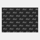 Elegante Pilot Brush Script Typografie Inpakpapier Vel (Voorkant)