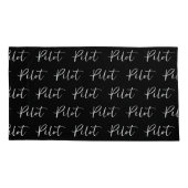 Elegante Pilot Brush Script Typografie Kussensloop (Achterkant)