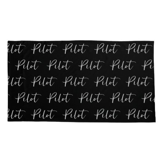 Elegante Pilot Brush Script Typografie Kussensloop (Achterkant)