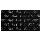 Elegante Pilot Brush Script Typografie Kussensloop (Voorkant)