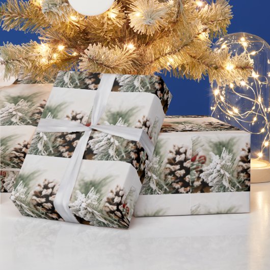 Elegante Pine 2025 oudejaarsavond aangepaste jaar Cadeaupapier (Feestdagen)