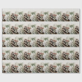 Elegante Pine 2025 oudejaarsavond aangepaste jaar Cadeaupapier (Vlak)