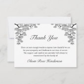 Elegante Pine Branch Begrafenis Dank u Bedankkaart (Voorkant)