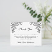 Elegante Pine Branch Begrafenis Dank u Briefkaart (Staand voorkant)