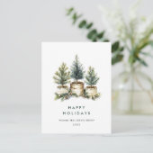 Elegante Pine Christmas Tree Company Groet Briefkaart (Staand voorkant)