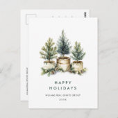 Elegante Pine Christmas Tree Company Groet Briefkaart (Voorkant / Achterkant)