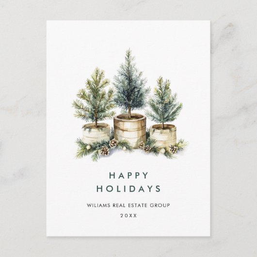 Elegante Pine Christmas Tree Company Groet Briefkaart (Voorkant)