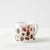 Elegante Pine Cone Espresso Mok – Vieren van Natuu (Voorkant rechts)