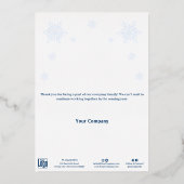 Elegante Pine Cone Folie Zakelijke vakantie Kaart (Achterkant)