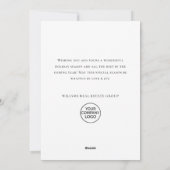 Elegante Pine Cones Branch Christmas Corporate Feestdagenkaart (Achterkant)