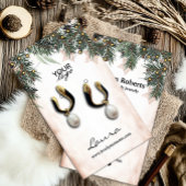 Elegante Pine Earring Display Visitekaartje