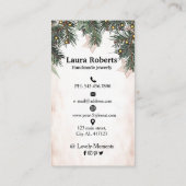 Elegante Pine Earring Display Visitekaartje (Achterkant)