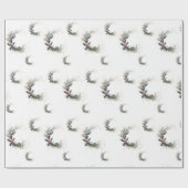 Elegante Pine en Holly Krans met gouden accenten Cadeaupapier (Vlak)