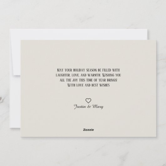 Elegante Pine en Holly Krans met gouden accenten Feestdagenkaart (Achterkant)