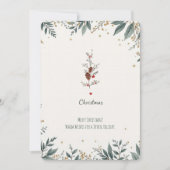 Elegante Pine & Holly Merry Christmas Invitation. Kaart (Voorkant)