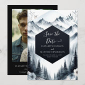 Elegante Pine Mountain bruiloft Save The Date (Voorkant / Achterkant)