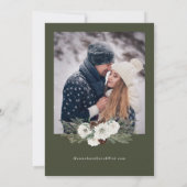 Elegante Pine Photo Winter Wedding Save The Date (Achterkant)