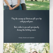 Elegante Pine takken elegant 3 foto's Kerstmis Drieluik Wenskaart (Binnenkant midden)