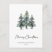 Elegante Pine Tree Christmas Company Groet Briefkaart (Voorkant)