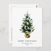 Elegante Pine Tree Christmas Company Groet Briefkaart (Voorkant / Achterkant)