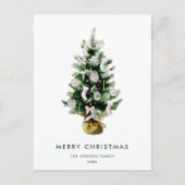 Elegante Pine Tree Christmas Company Groet Briefkaart (Voorkant)