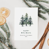 Elegante Pine Tree Christmas Company Groet Briefkaart