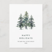 Elegante Pine Tree Christmas Company Groet Briefkaart (Voorkant)