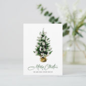 Elegante Pine Tree Christmas Company Groet Briefkaart (Staand voorkant)