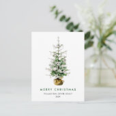 Elegante Pine Tree Christmas Company Groet Feestdagenkaart (Staand voorkant)