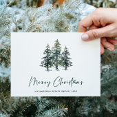 Elegante Pine Tree Christmas Company Groet Feestdagenkaart