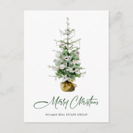 Elegante Pine Tree Christmas Company Groet Feestdagenkaart