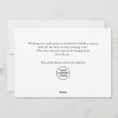 Elegante Pine Tree Christmas Company Groet Feestdagenkaart (Achterkant)