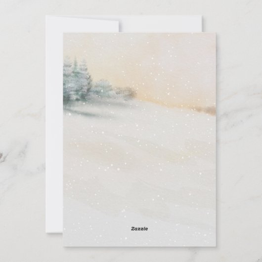 Elegante Pine Tree Kerstfeest uitnodiging (Achterkant)