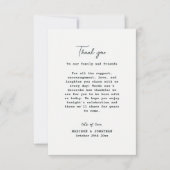 Elegante Pine Tree Mountain Tree Eenvoudige bruilo Bedankkaart (Voorkant)