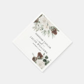 Elegante Pines Winter Wedding Servet (Hoek)