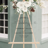 Elegante Pines Winter Wedding Welkom Acryl Bord
