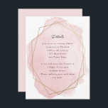 Elegante Pink Bat Mitzvah Receptie Kaart<br><div class="desc">Dit moderne ontwerp is voorzien van een gouden waterverf en uw aangepaste tekst. Gebruik het sjabloon formulier om jouw tekst toe te voegen. Met de geavanceerde bewerkingsmenu's,  die u kunt openen door de ontwerptool te selecteren,  kunt u de lettertypen,  kleuren en lay-out wijzigen.</div>