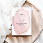 Elegante Pink Bat Mitzvah Receptie Kaart<br><div class="desc">Dit moderne ontwerp is voorzien van een gouden waterverf en uw aangepaste tekst. Gebruik het sjabloon formulier om jouw tekst toe te voegen. Met de geavanceerde bewerkingsmenu's,  die u kunt openen door de ontwerptool te selecteren,  kunt u de lettertypen,  kleuren en lay-out wijzigen.</div>