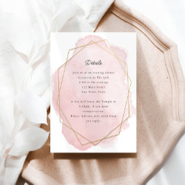 Elegante Pink Bat Mitzvah Receptie Kaart