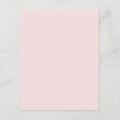 Elegante Pink Bat Mitzvah Receptie Kaart (Achterkant)