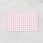 Elegante Pink Bow Coquette Boeken voor Baby shower Informatiekaartje (Achterkant)