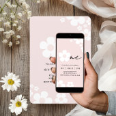 Elegante Pink Daisy Kids Verjaardag Kaart