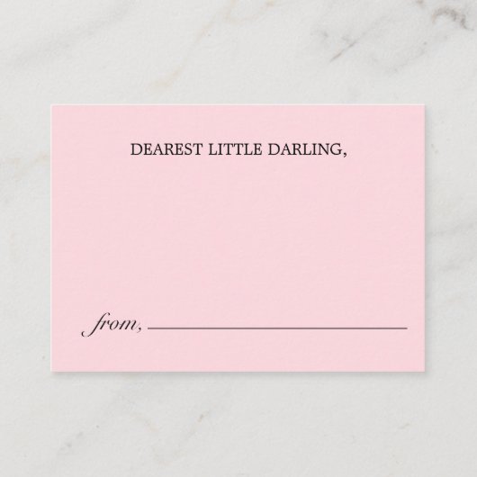 Elegante Pink Glam Tiffany Boeken voor Baby shower Informatiekaartje (Achterkant)